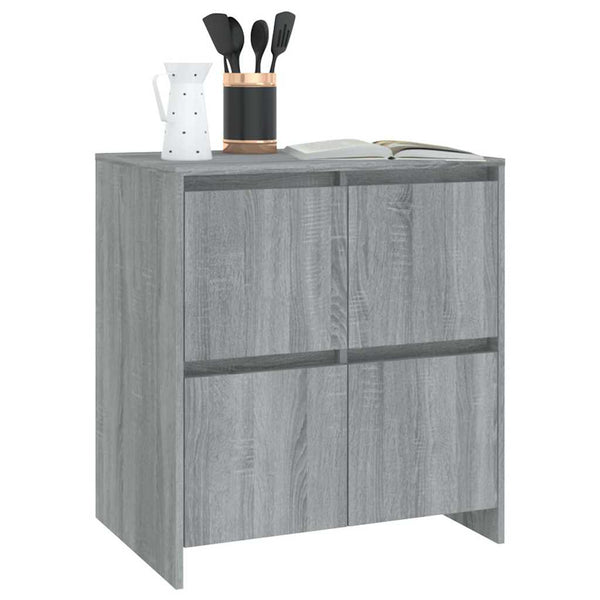 Graues Sideboard Scantei 70x41x75cm (2 Stück Holz)