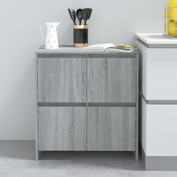 Graues Sideboard Scantei 70x41x75cm (2 Stück Holz)