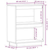 Graue Konsolenkommode Jabra 60x34x75cm (Kiefer)