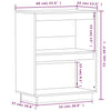 Schwarzer Konsolenschrank Jabra 60x34x75cm (Kiefer)