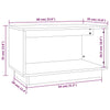 Graues TV-Möbel Ignant 60x35x35cm (Kiefer)