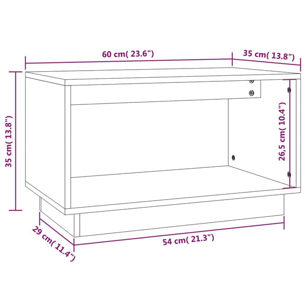 Graues TV-Möbel Ignant 60x35x35cm (Kiefer)