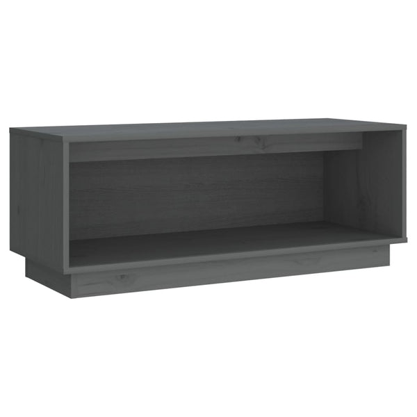Graues TV-Möbel Bradin 90x35x35cm (Kiefer)