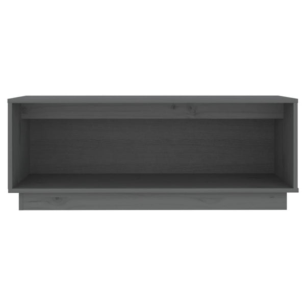 Graues TV-Möbel Bradin 90x35x35cm (Kiefer)
