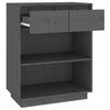 Grauer Konsolenschrank Jensen 60x34x75cm (Kiefer)