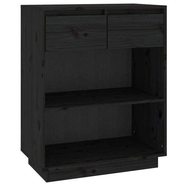 Schwarzer Konsolenschrank Jensen 60x34x75cm (Kiefer)