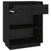 Schwarzer Konsolenschrank Jensen 60x34x75cm (Kiefer)