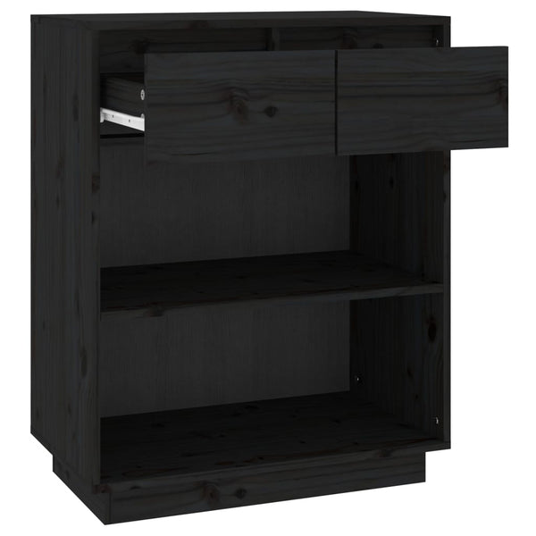 Schwarzer Konsolenschrank Jensen 60x34x75cm (Kiefer)