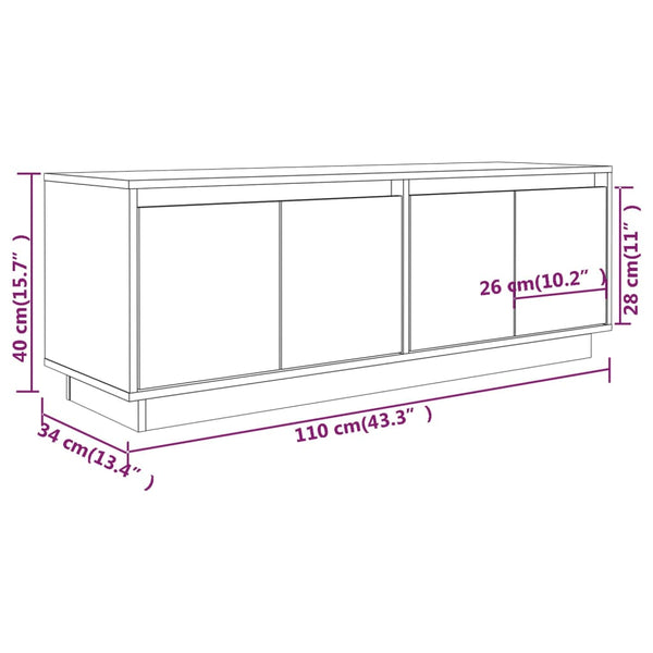 TV-Bank Modares 110x34x40cm (Kiefer)