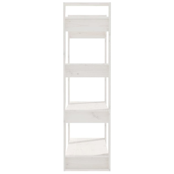 Weißes Bücherregal/Raumteiler Meitan 80x35x125cm (Kiefer)