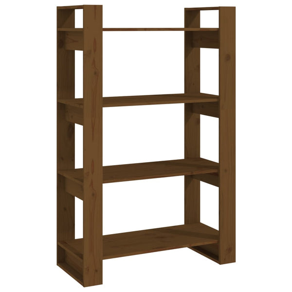 Honigbraunes Bücherregal/Raumteiler Meitan 80x35x125cm (Kiefer)