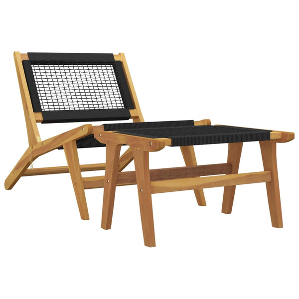 Gartensessel mit Fußstütze Vlascianu (Teak und Polyester)