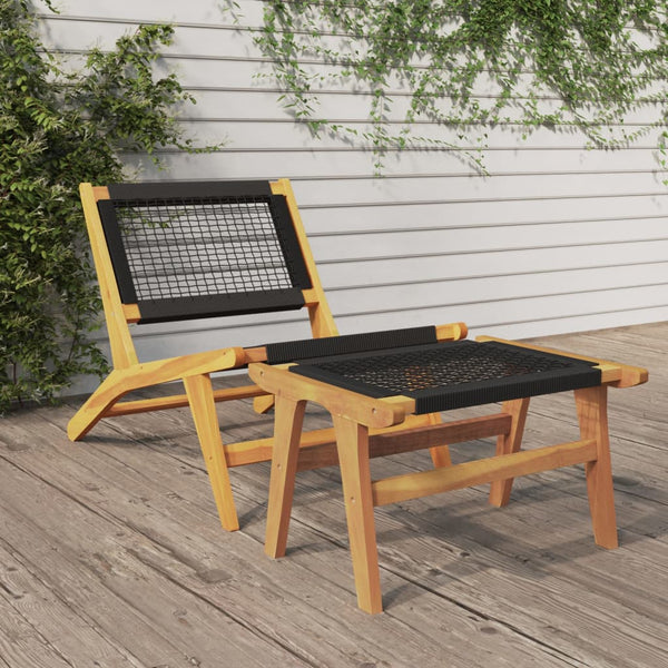 Gartensessel mit Fußstütze Vlascianu (Teak und Polyester)