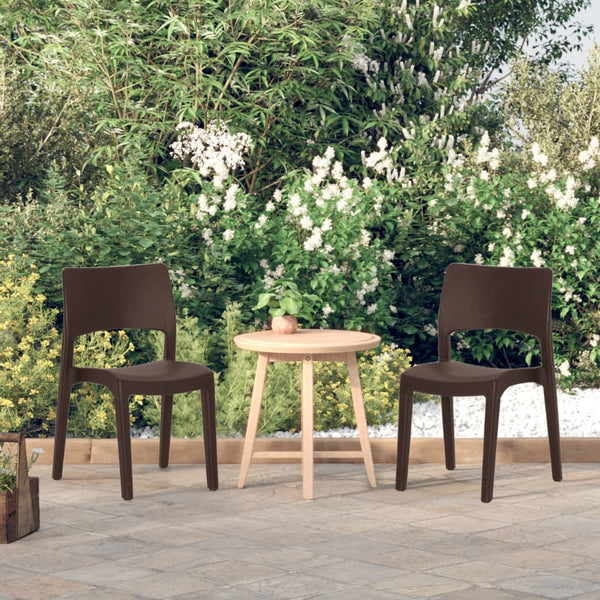 Mokka-Gartensessel Conceta (2er-Set Polypropylen)