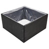 Schwarzer Blumenkasten And 80x80x40cm (Polyrattan)