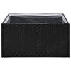 Schwarzer Blumenkasten And 80x80x40cm (Polyrattan)