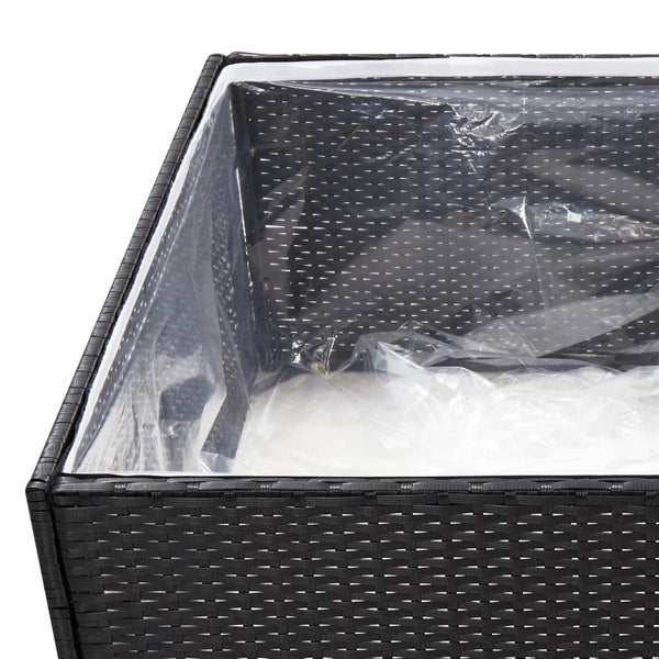 Schwarzer Blumenkasten And 80x80x40cm (Polyrattan)