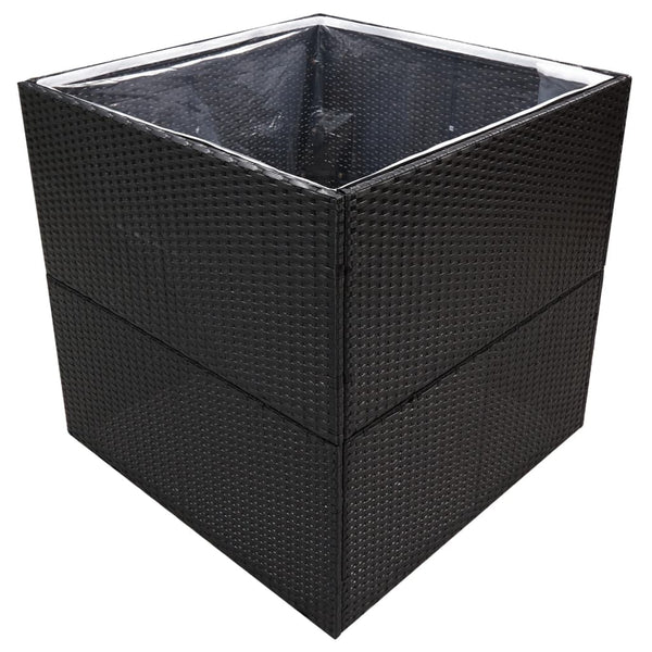 Musta kukkalaatikko And 80x80x80cm (polyrottinki)