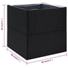 Musta kukkalaatikko And 80x80x80cm (polyrottinki)