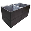 Schwarzer Blumenkasten And 157x80x80cm (Polyrattan)