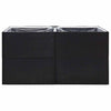 Schwarzer Blumenkasten And 157x80x80cm (Polyrattan)