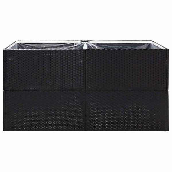 Schwarzer Blumenkasten And 157x80x80cm (Polyrattan)