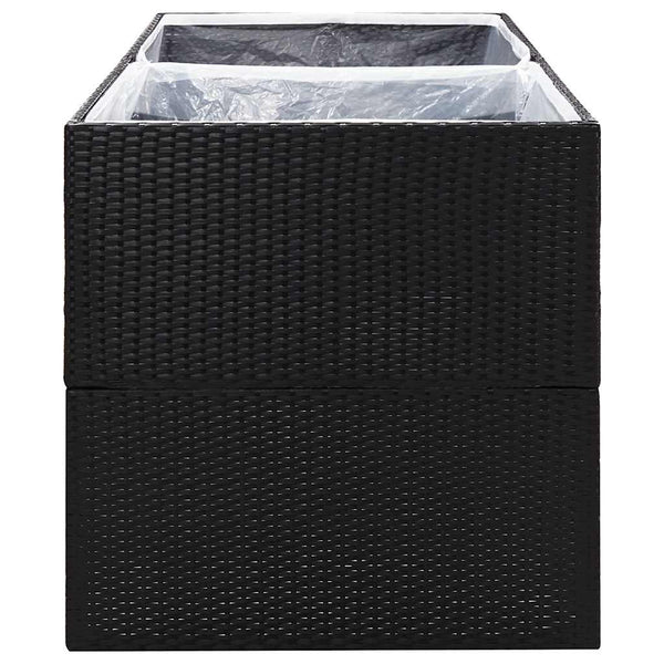 Schwarzer Blumenkasten And 157x80x80cm (Polyrattan)