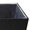 Schwarzer Blumenkasten And 157x80x80cm (Polyrattan)
