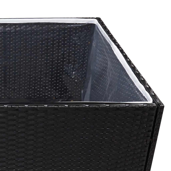 Schwarzer Blumenkasten And 157x80x80cm (Polyrattan)