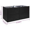 Schwarzer Blumenkasten And 157x80x80cm (Polyrattan)