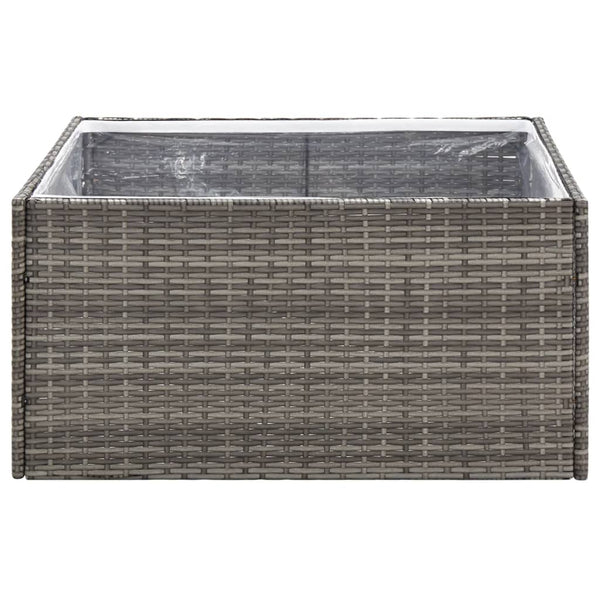 Grauer Blumenkasten And 80x80x40cm (Polyrattan)