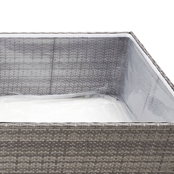 Grauer Blumenkasten And 80x80x40cm (Polyrattan)