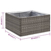 Grauer Blumenkasten And 80x80x40cm (Polyrattan)
