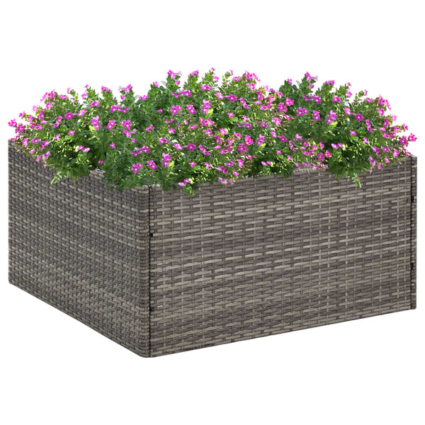 Grauer Blumenkasten And 80x80x40cm (Polyrattan)