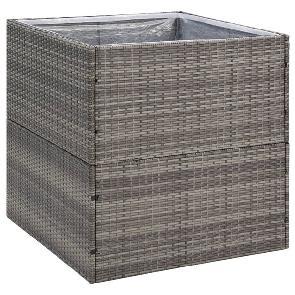Grauer Blumenkasten And 80x80x80cm (Polyrattan)