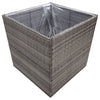 Grauer Blumenkasten And 80x80x80cm (Polyrattan)