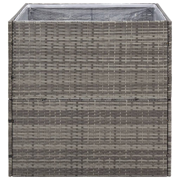 Grauer Blumenkasten And 80x80x80cm (Polyrattan)