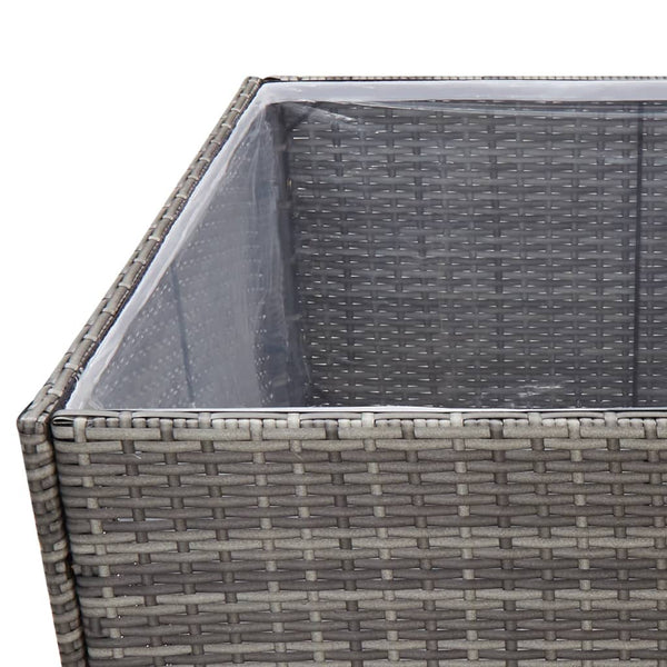Grauer Blumenkasten And 80x80x80cm (Polyrattan)