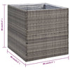 Grauer Blumenkasten And 80x80x80cm (Polyrattan)