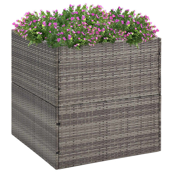 Grauer Blumenkasten And 80x80x80cm (Polyrattan)