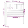 Kopfteil Stefea 106x4x100cm (Kiefer) Grau