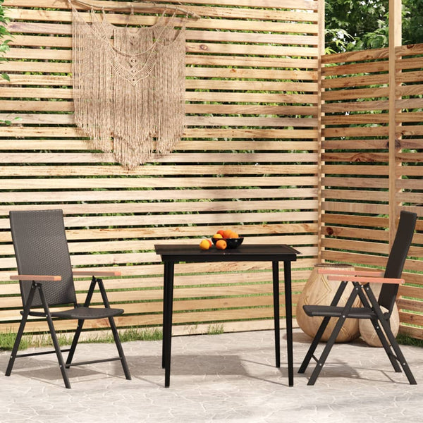 Gartenset Talasman, schwarz (3-teilig)