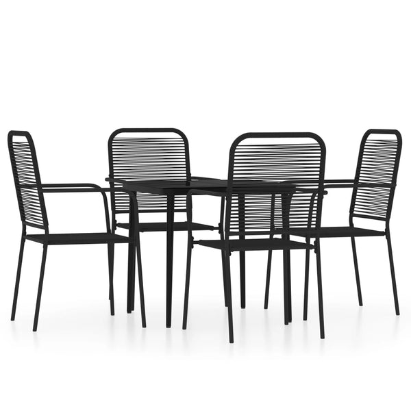 Schwarze Gartenessgruppe Fivronia (5-teilig)