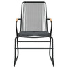 Schwarzes Essgruppe für draußen Lindsay, 5-teilig (PVC-Rattan)