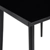 Schwarzes Essgruppe für draußen Lindsay, 5-teilig (PVC-Rattan)