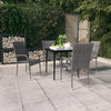 Gartenessgruppe Odin, grau und schwarz, 5-teilig
