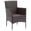 Braune Outdoor-Esszimmerstühle Vilia (2er-Set Polyrattan)