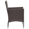 Braune Outdoor-Esszimmerstühle Vilia (2er-Set Polyrattan)