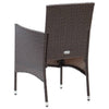 Braune Outdoor-Esszimmerstühle Vilia (2er-Set Polyrattan)