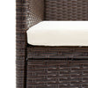 Braune Outdoor-Esszimmerstühle Vilia (2er-Set Polyrattan)